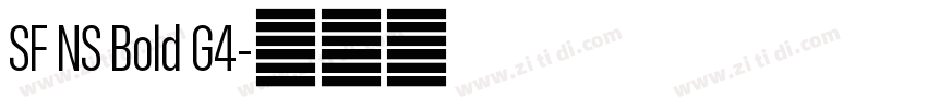 SF NS Bold G4字体转换